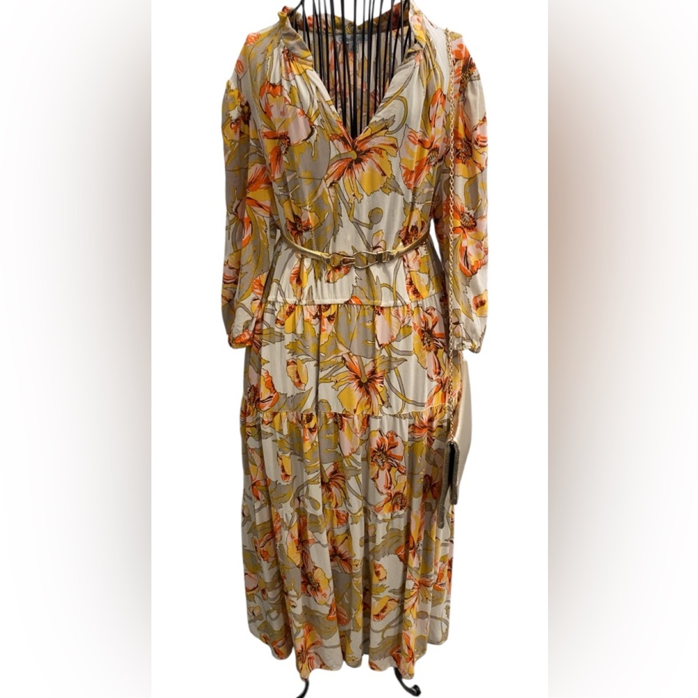 Floral Long Sleeve Dress Size 1X